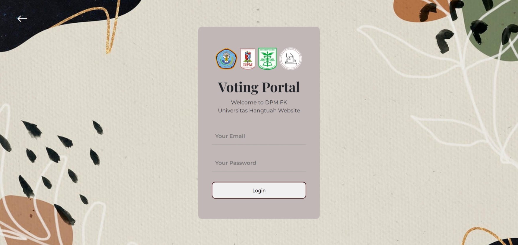 Voting Website – DPM FK Universitas Hang Tuah